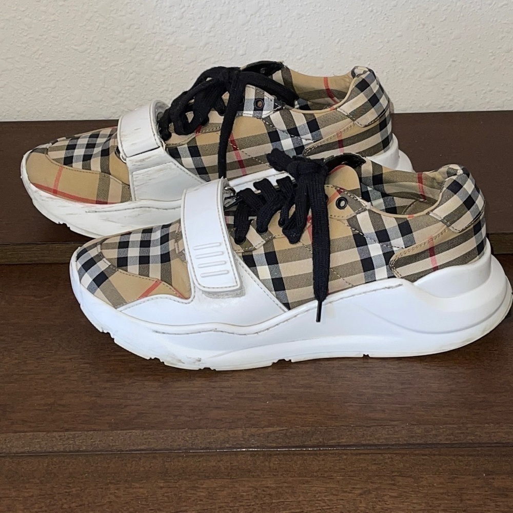 BURBERRY Vintage Check Chunky Platform Sneakers Sz. 9/39 - Picture 4 of 17
